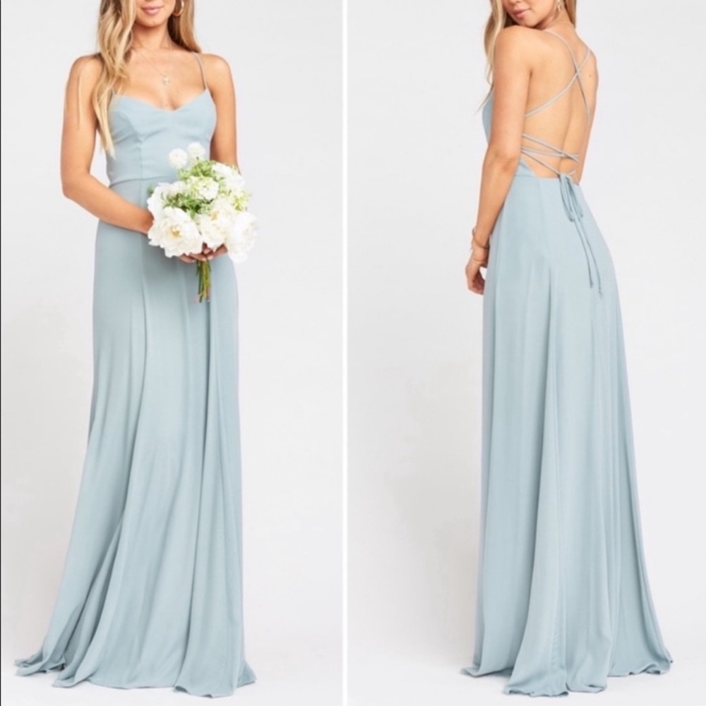 SMYM Godshaw Goddess Maxi Dress Silver Sage Green